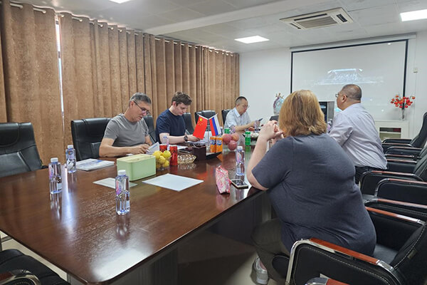 Russian customers visiting the factory