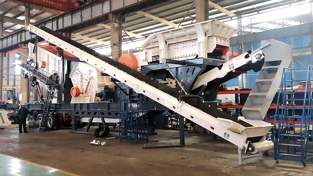 100-120t/h Portable four-in-one Stone Crusher in Russian